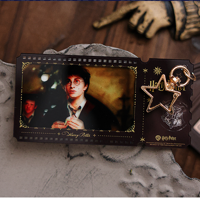 正版哈利波特亚克力票根挂件盲袋半透明钥匙扣马尔福谷子赫敏麦格