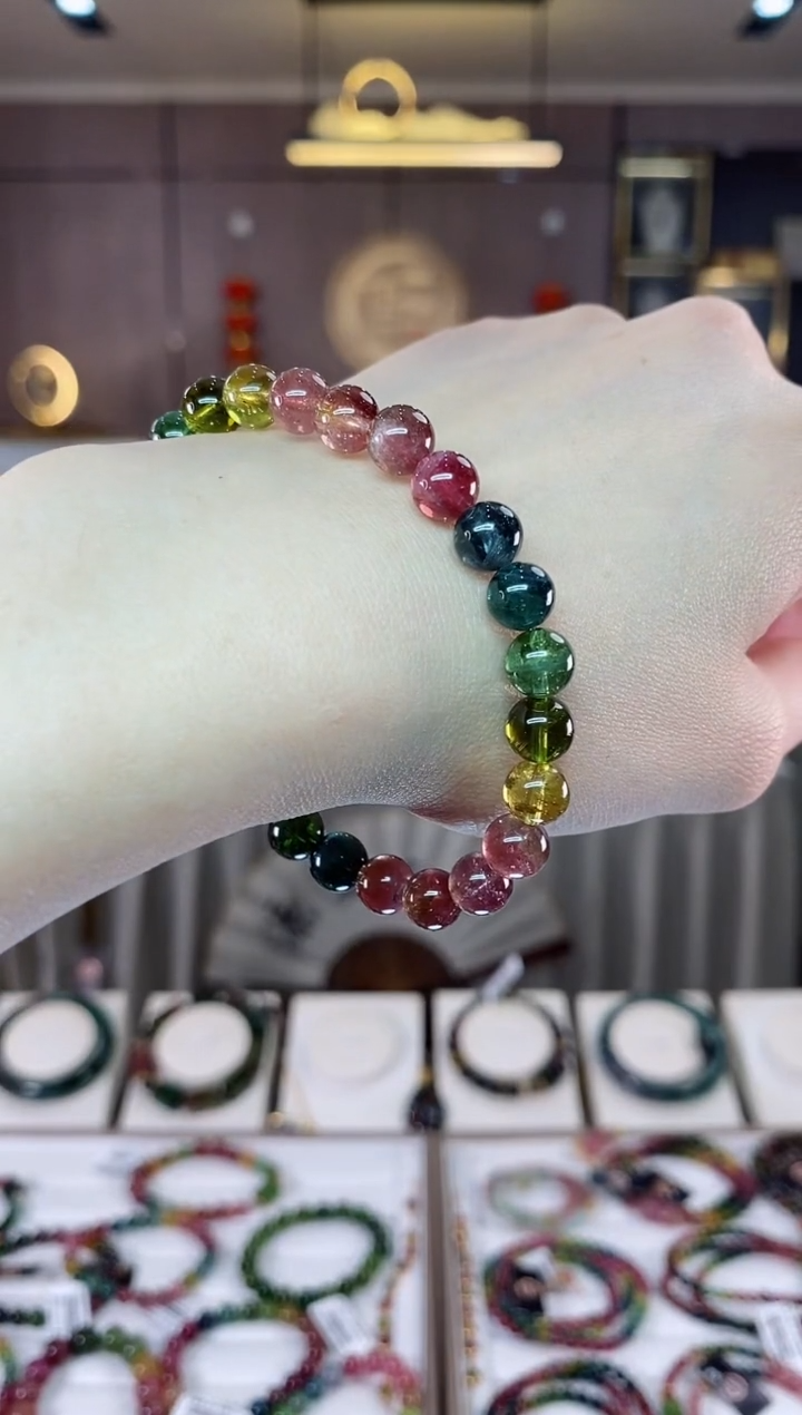 【闪购商品】碧玺单圈手串7mm+未镶嵌多样性发货一条dan