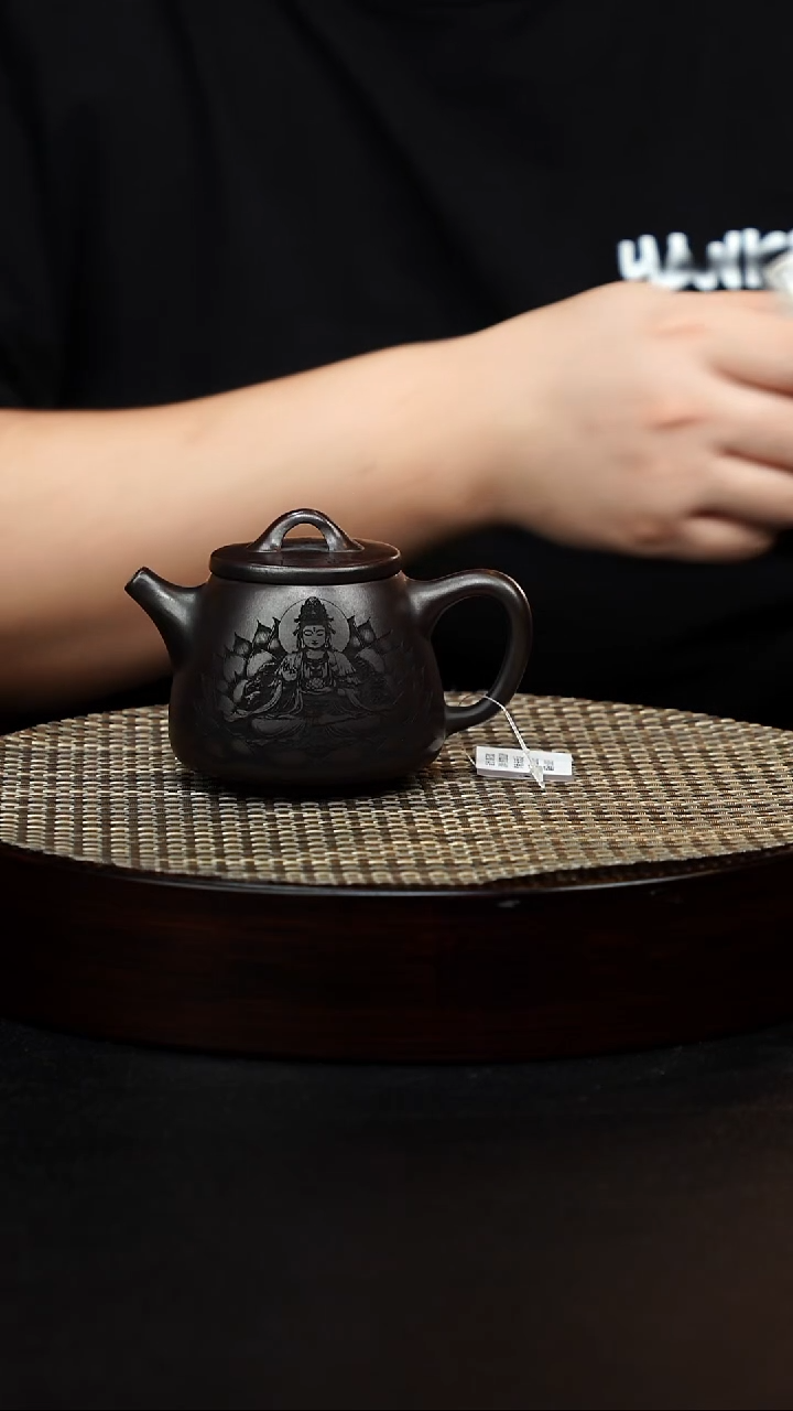 茶壶紫砂宜兴原矿纯手工紫砂 高瓢 石红