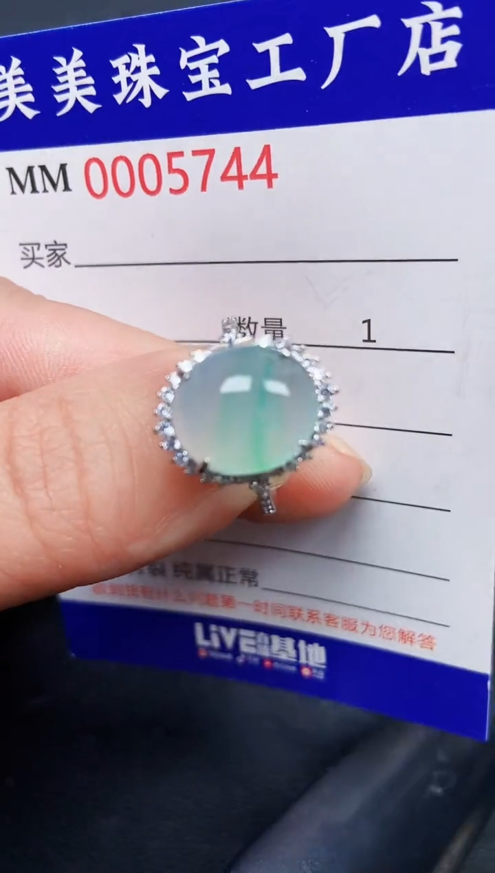 翡翠银S925镶嵌颈饰5744