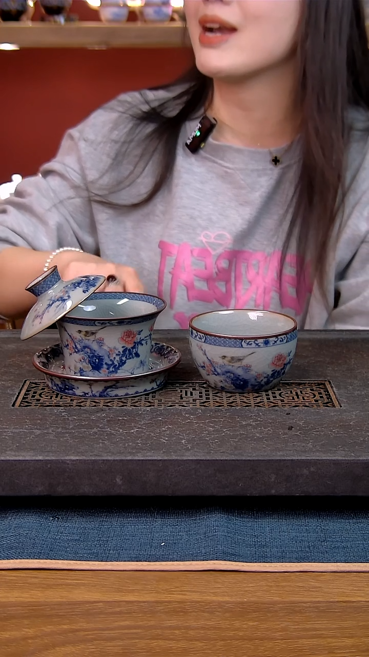 简装家用款2件套 老陶泥开片纹陶瓷茶具