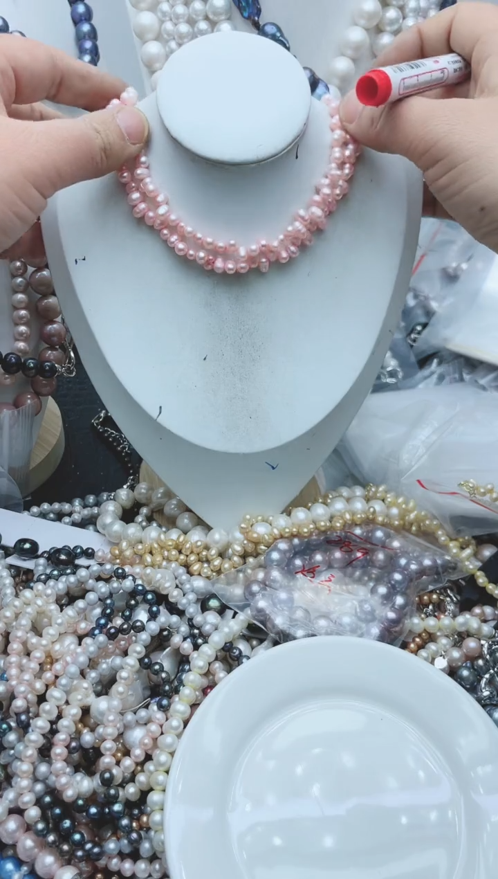 【闪购商品】淡水珍珠颈饰钛钢1