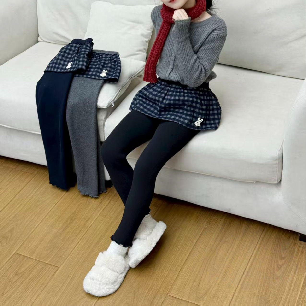 【550克绒】女童打底裤加绒深秋冬款儿童裙裤宝宝裤裙保暖长裤子