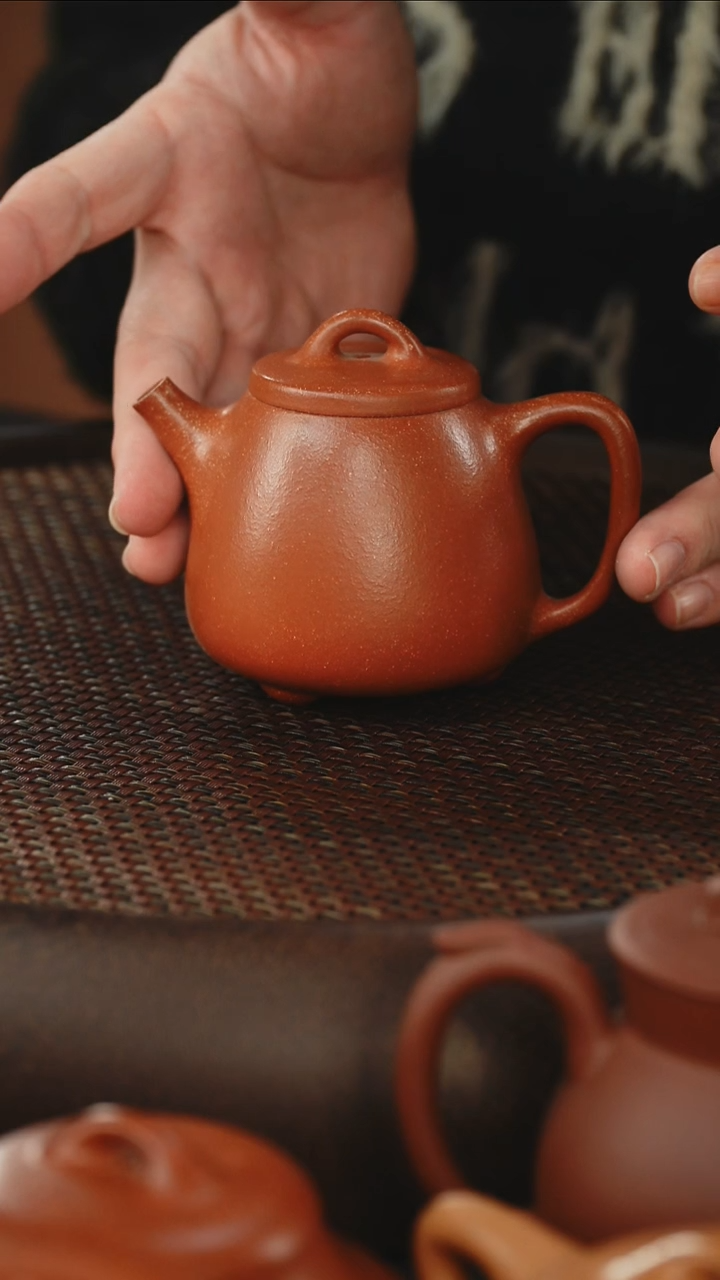 茶壶紫砂高石瓢  红降坡