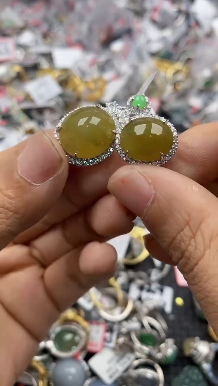 银S925镶嵌戒指翡翠7777---3