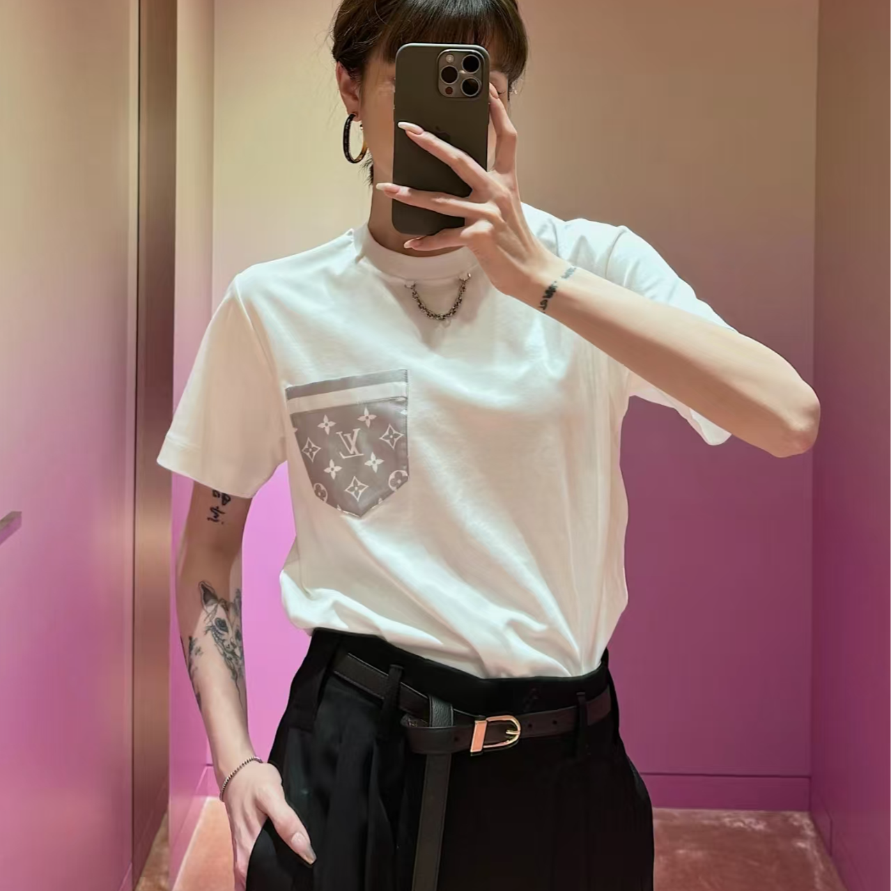 99新 LouisVuitton/路易威登 A9631 LV白色短袖 99新 S码 肩宽38