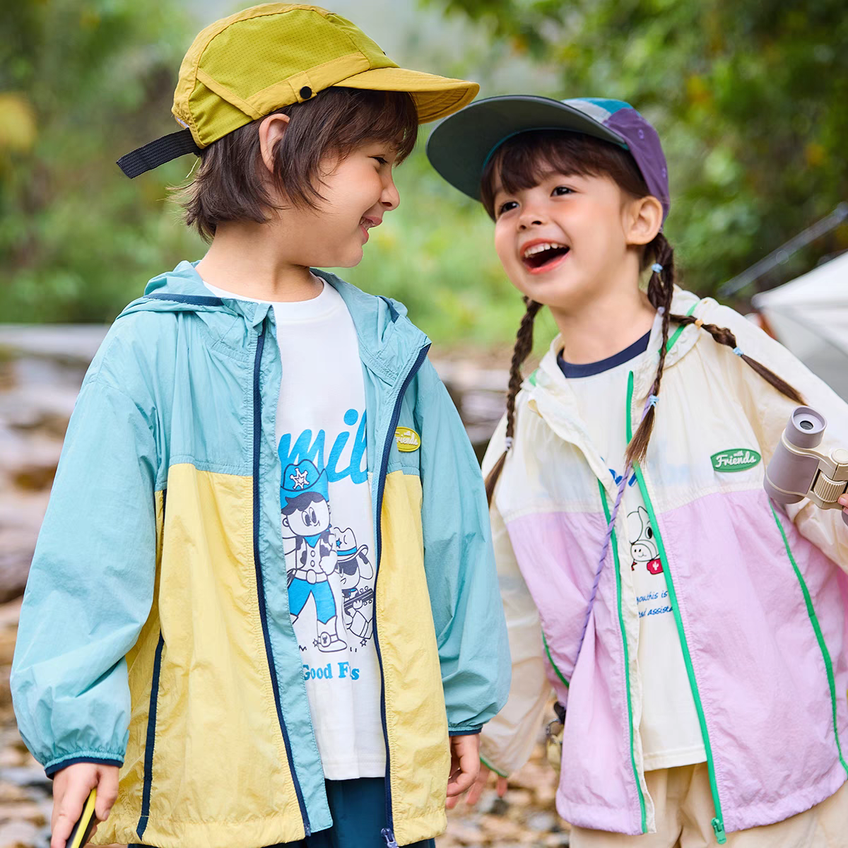 B601 B605 UPF50+宝宝夏季防晒衣四级防水儿童连帽外套女童夏装薄