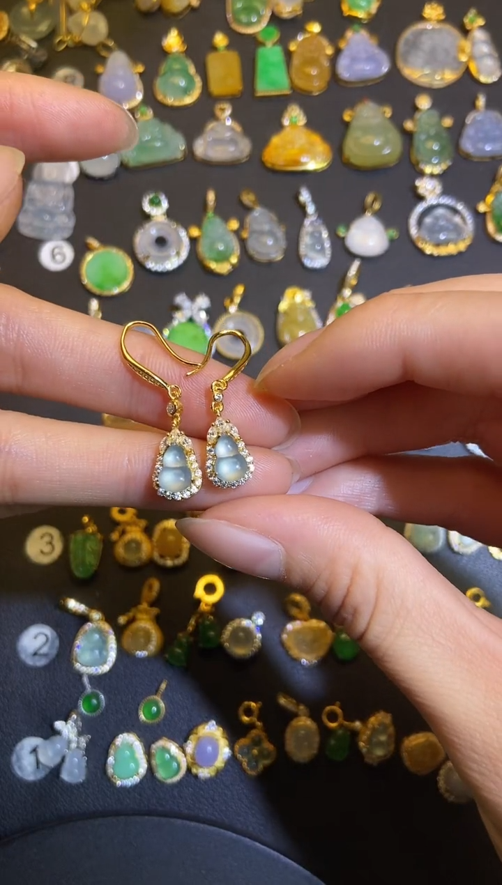 吊坠(不含链)银S925镶嵌翡翠1