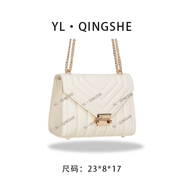 【依琳定制】女士潮流时尚经典气质手拎单肩包GQ-7735-米白