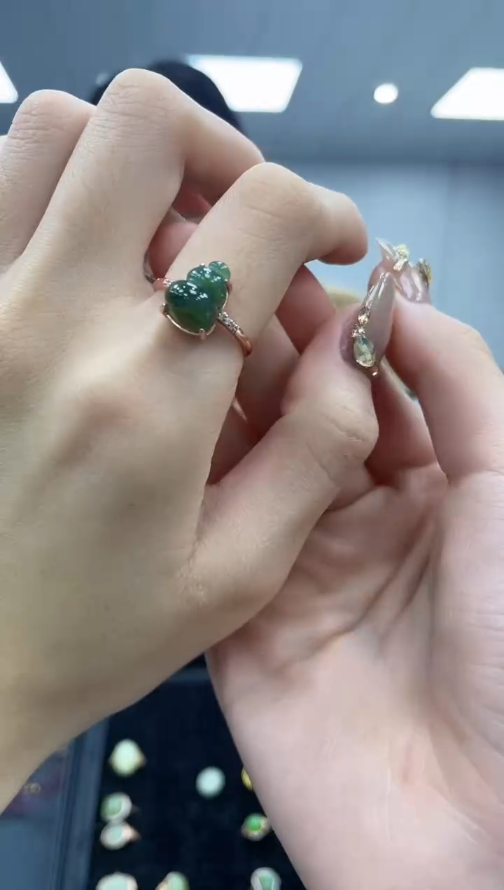 【闪购商品】和田玉戒指银S925镶嵌多样性拍一发一