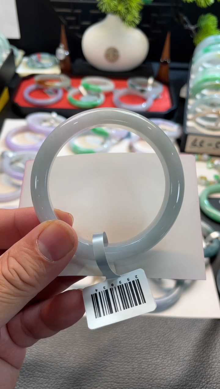 未镶嵌手镯翡翠94号链接 56正圈 有纹裂