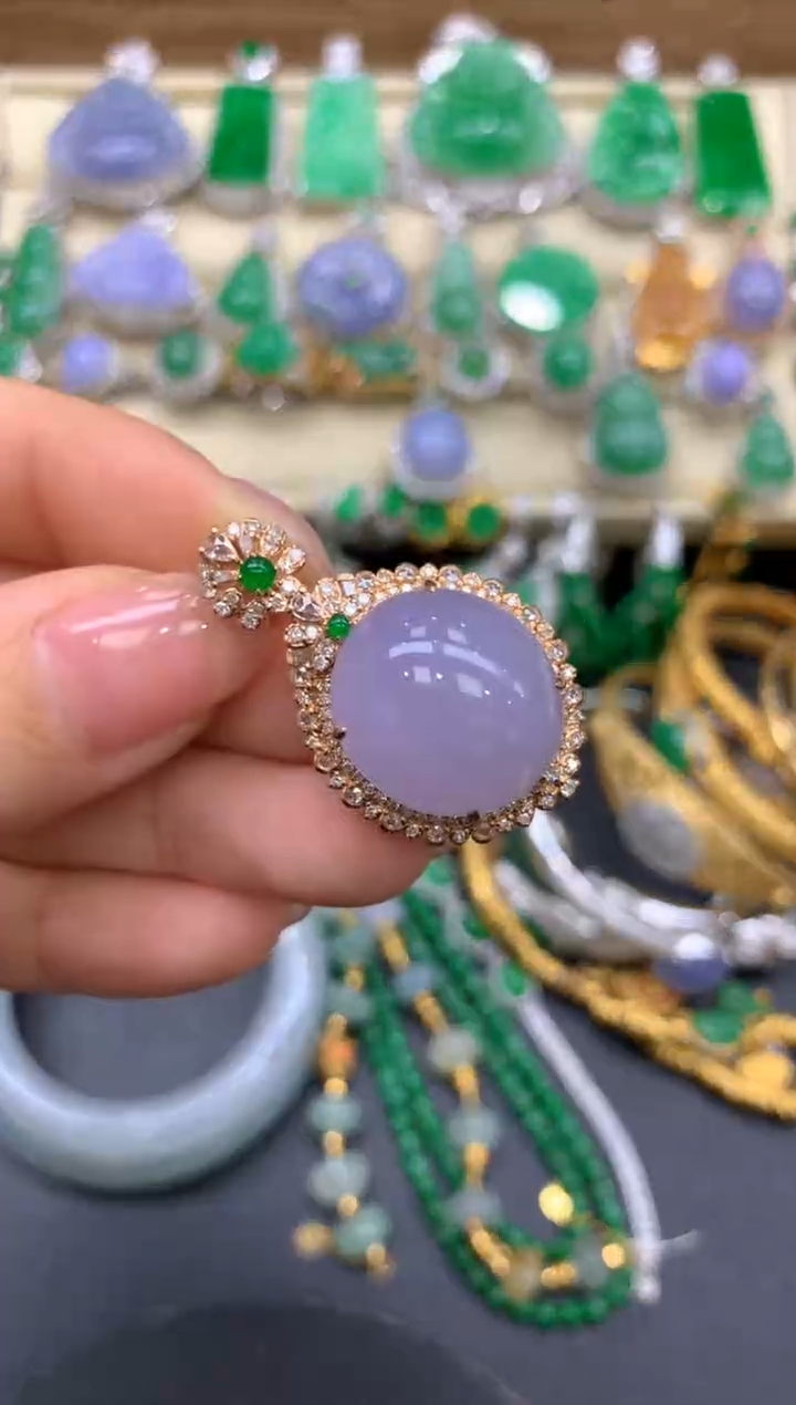 【闪购商品】翡翠颈饰18K金镶嵌485-中国好珍宝