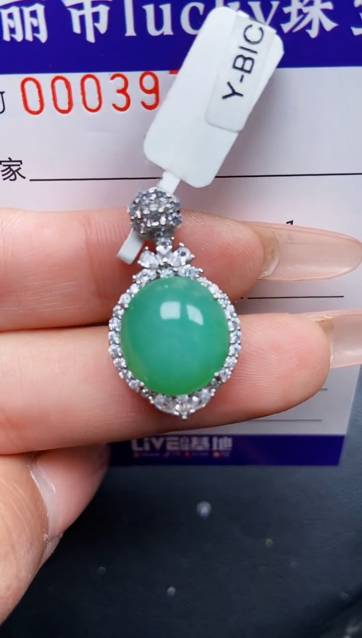 【闪购商品】翡翠颈饰银S925镶嵌3970