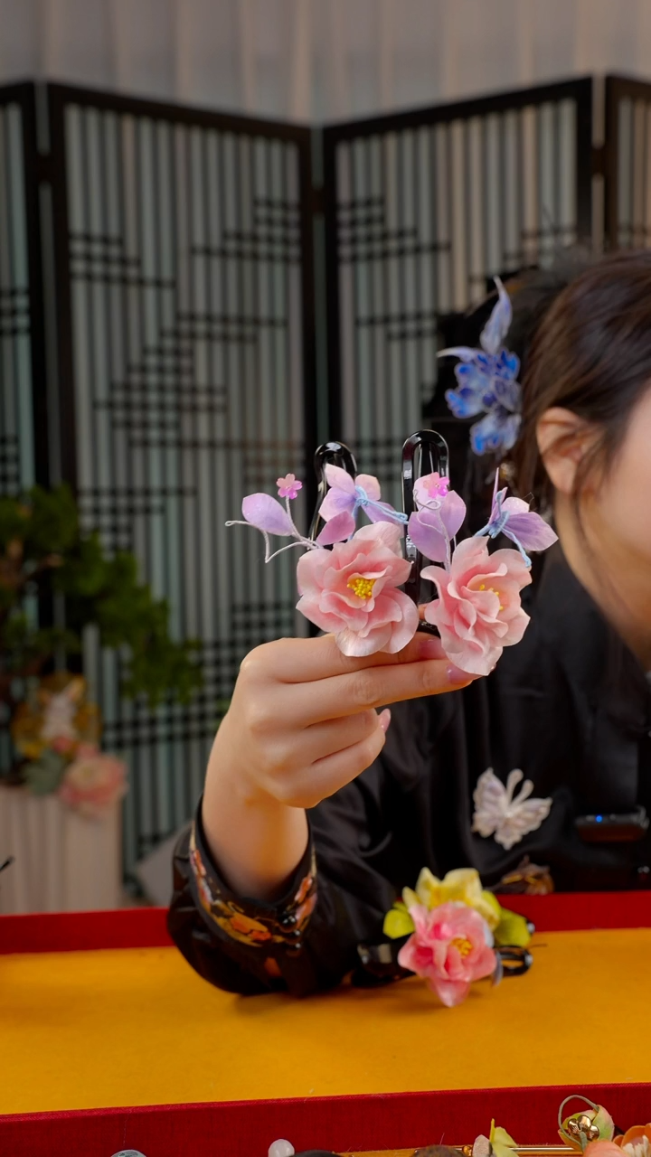 刺绣非遗苏绣绒花