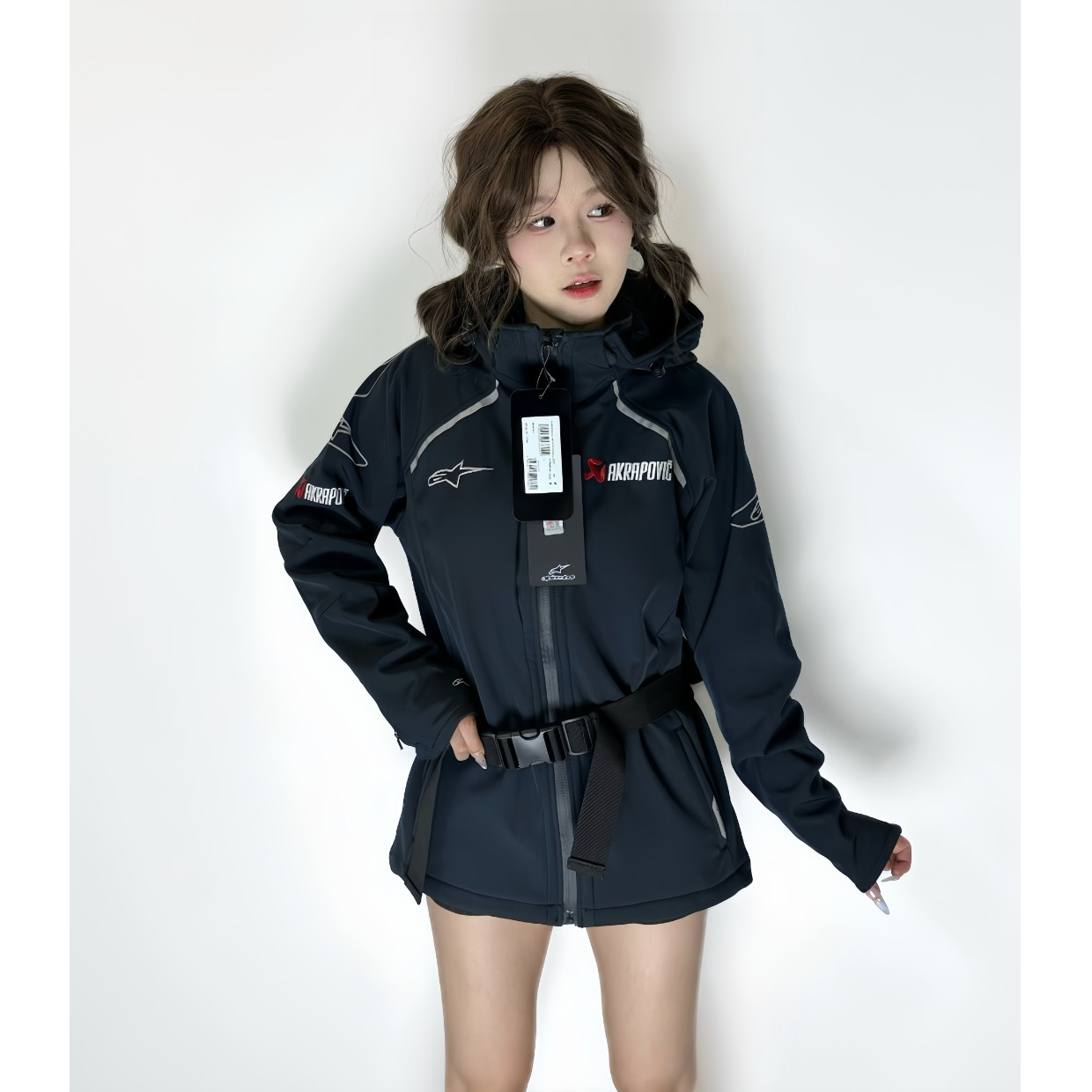 A星天蝎新款全刺绣秋冬厚款骑行服休闲夹克防水冲锋衣防风防水