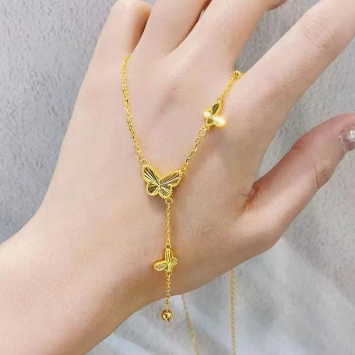 合金项链 2024新款蝴蝶项链百搭精致甜美可调节轻奢气质