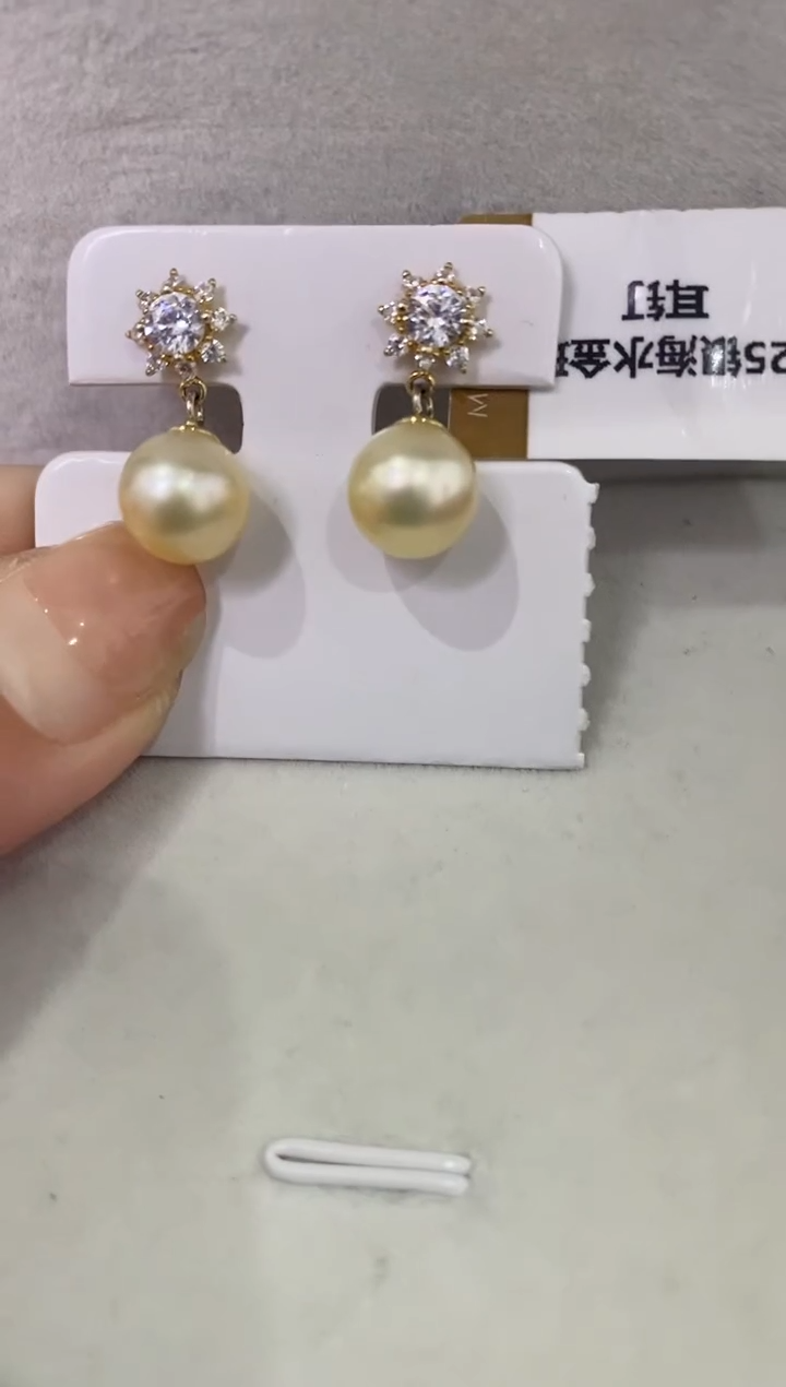 【闪购商品】海水珍珠LL银S925镶嵌珍珠耳钉@@p0337