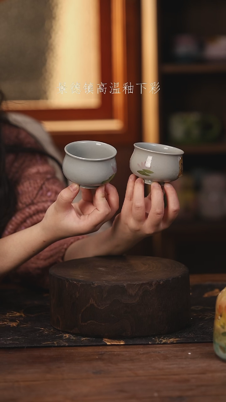 陶瓷景德镇高温釉下手绘陶瓷