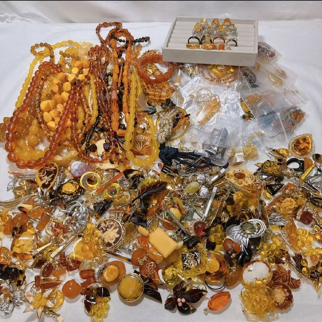 铜合金琉璃项链 铜合金项链中古5-100时尚百搭古风复古宫廷素款