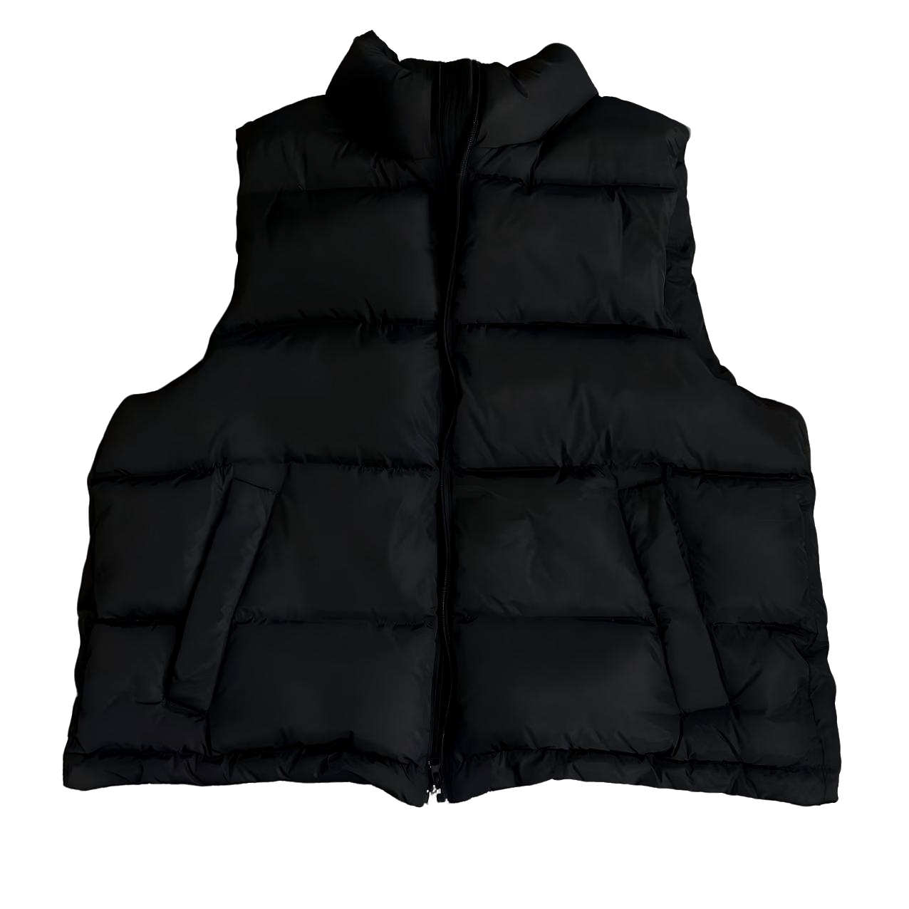 EANSSY G福利秋冬立领黑色宽松拉链羽绒马夹叁NA2510C054