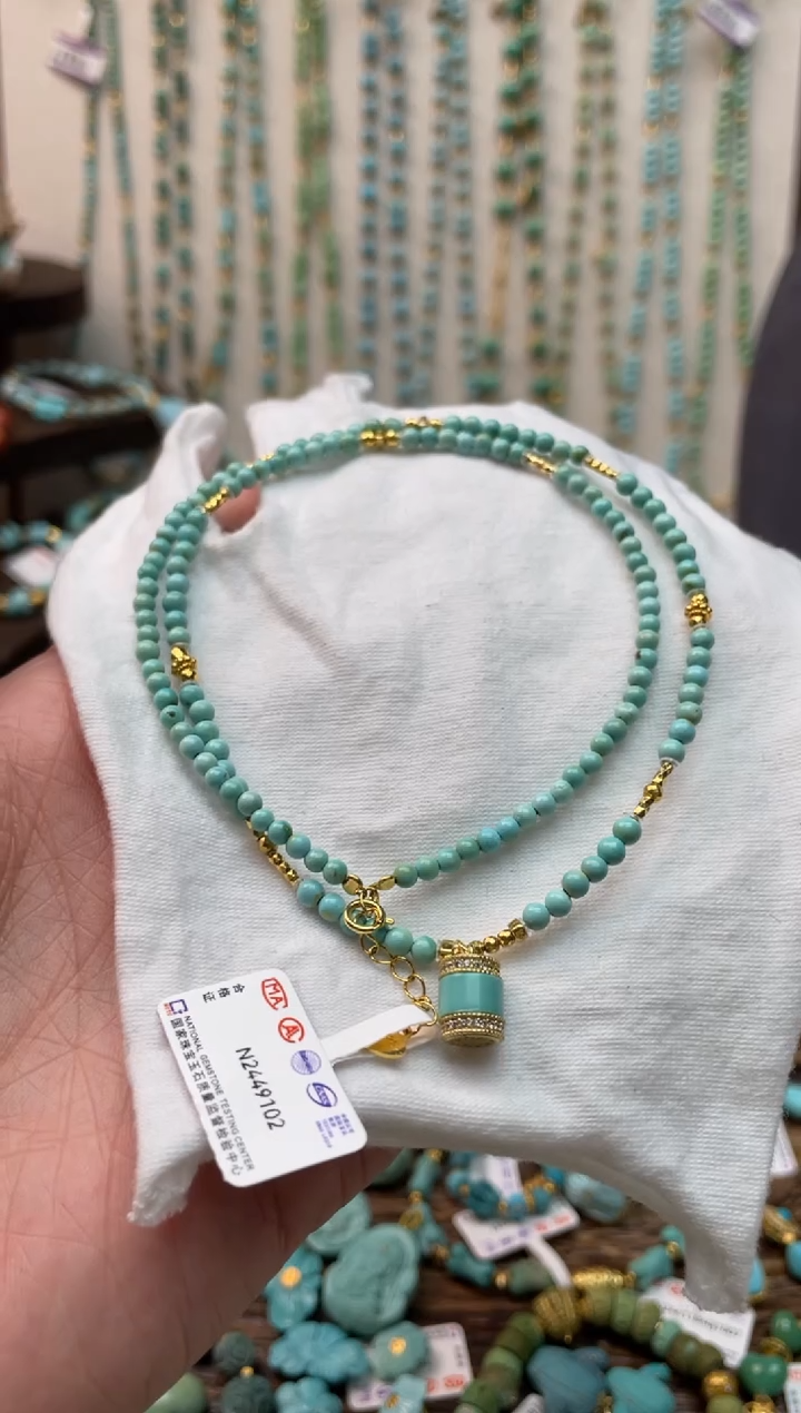 【闪购商品】绿松石颈饰银S925镶嵌编号44