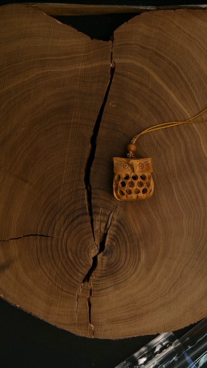 檀香木其他6号仓老山檀工艺品猫头鹰