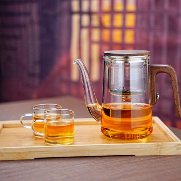 全玻璃飘逸杯泡茶壶耐热高档无杆磁吸一键过滤茶水分离杯泡茶器具