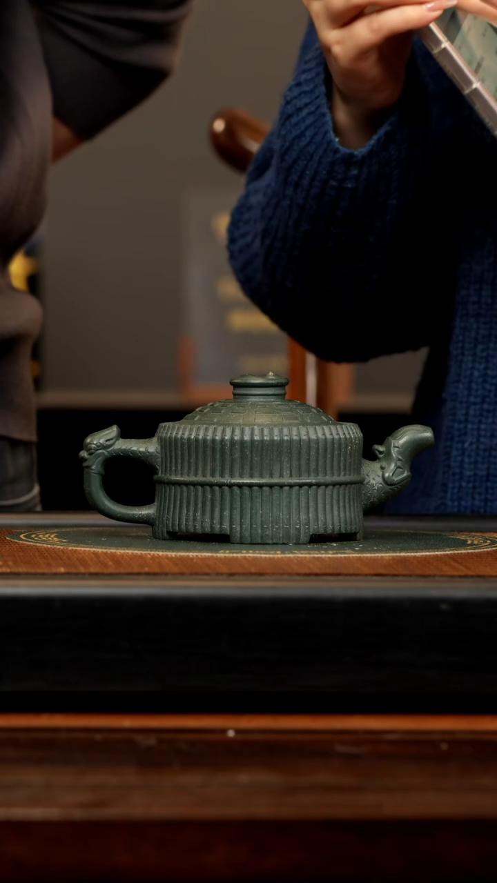 【闪购商品】紫砂茶壶SDH 生竹翠 龙头八卦一捆竹 280c