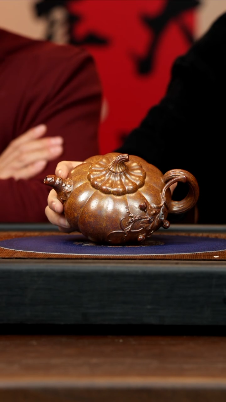 【闪购商品】紫砂茶壶CYL 石榴红 南瓜23