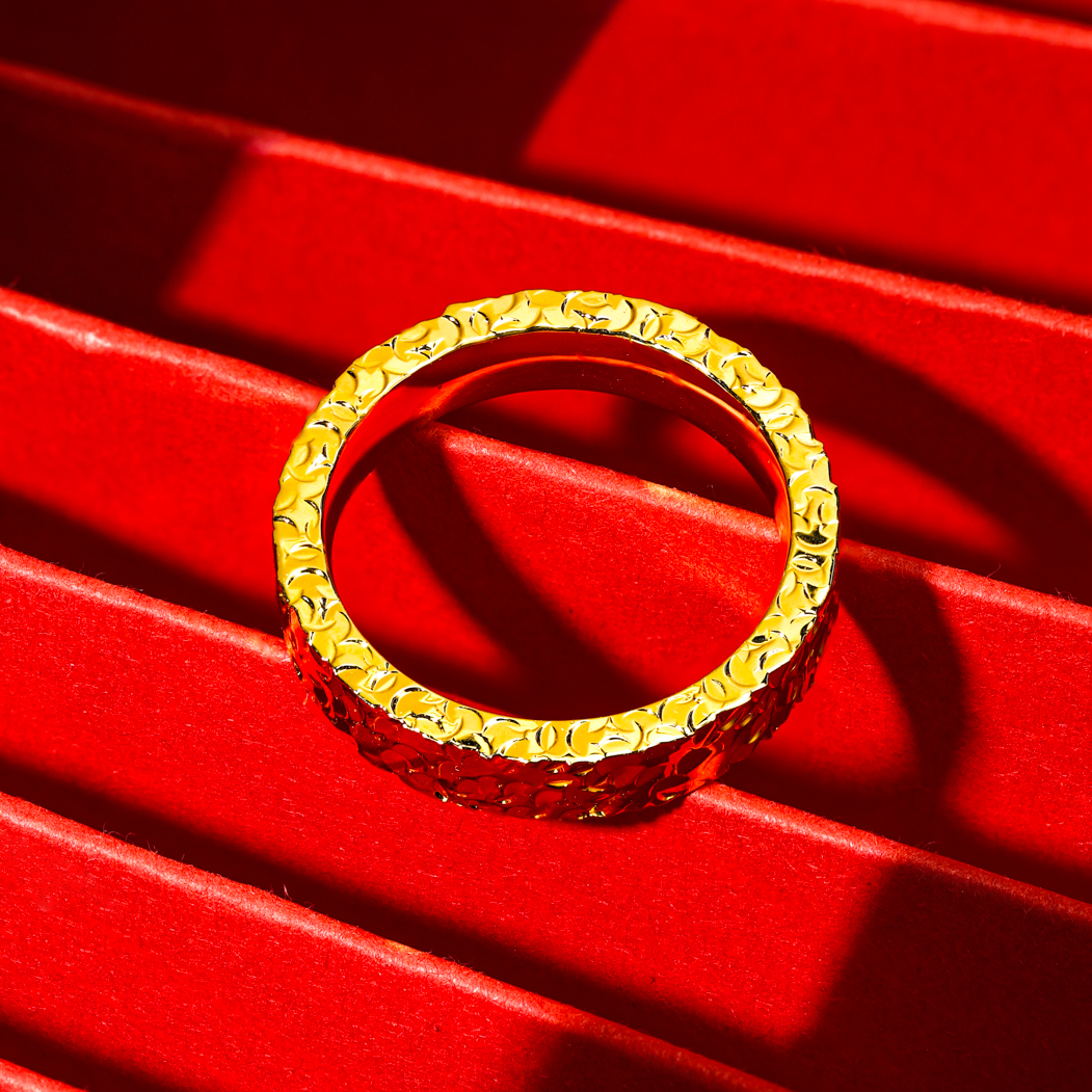 足银戒指 足银戒指 厚包版足银网红碎冰冰时尚戒指