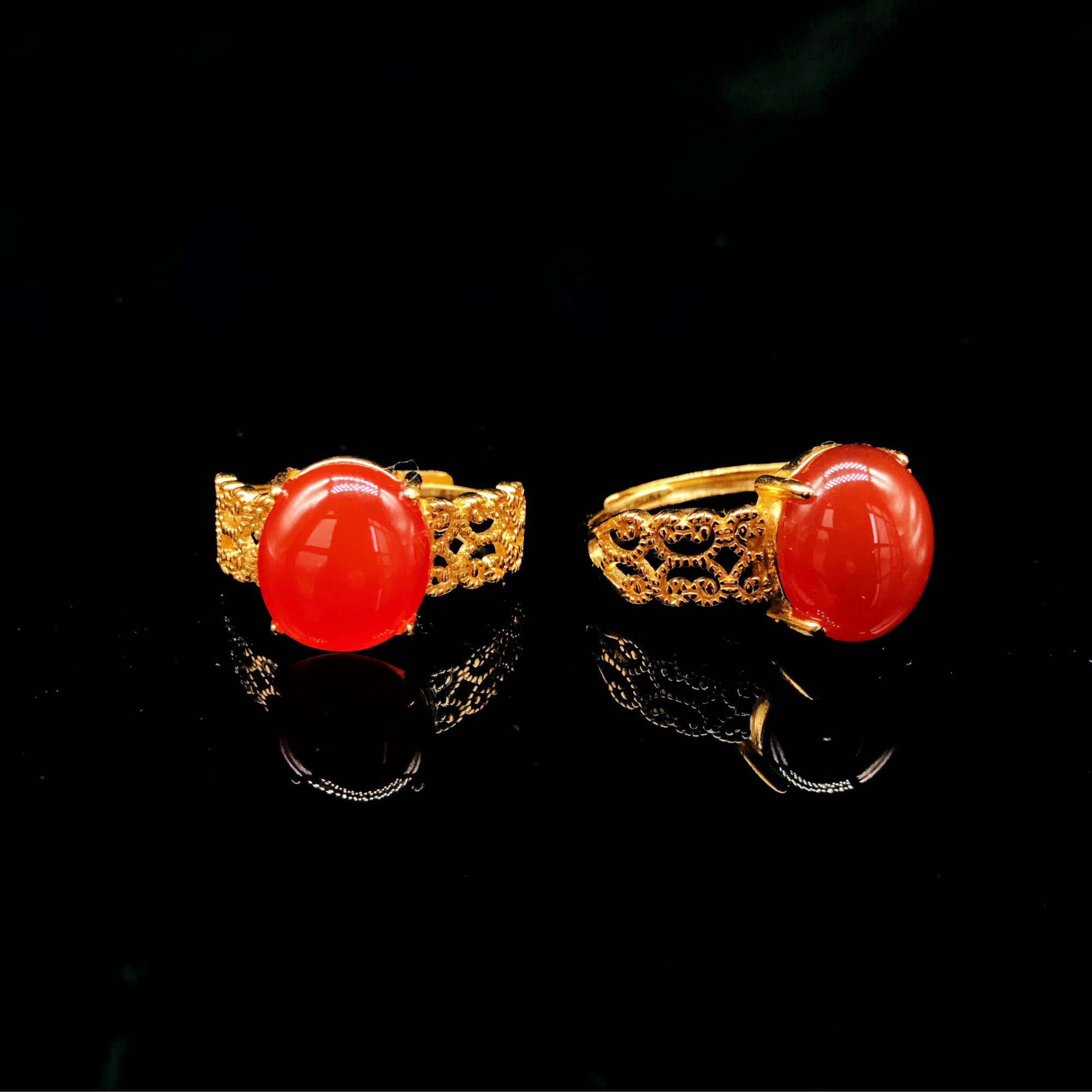 【小雪】南红保山冰红精品戒指【多样式发其一】不含证