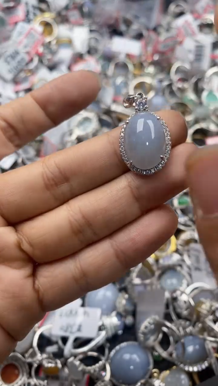 银S925镶嵌戒指翡翠888---7