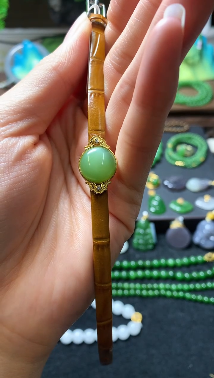 【闪购商品】银S925镶嵌和田玉手绳手环