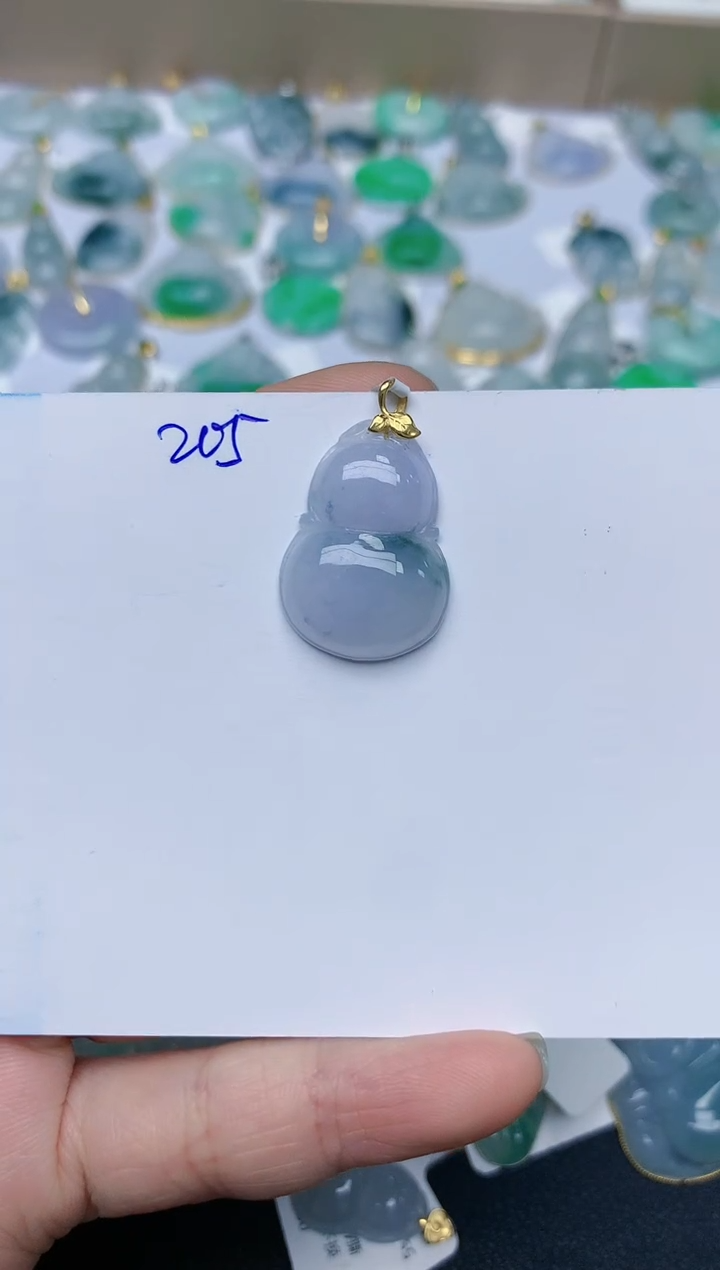 【闪购商品】翡翠颈饰18K金镶嵌天然翡翠A货    205