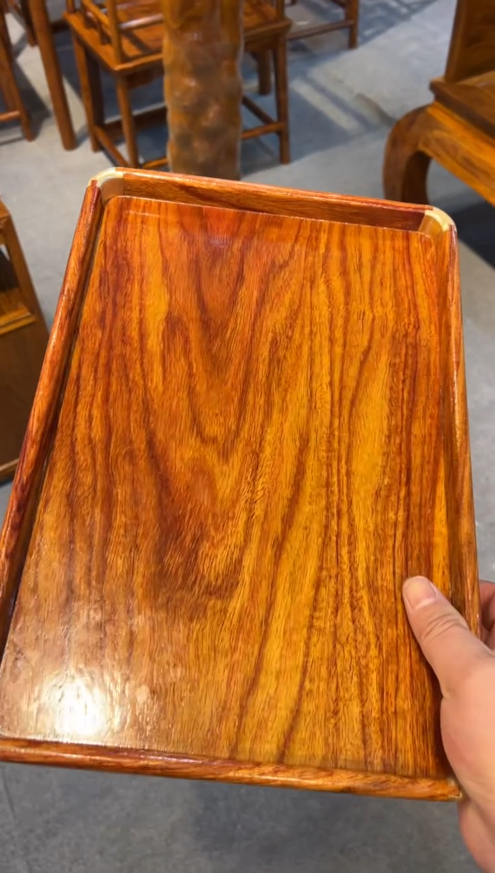 【闪购商品】花梨木类木雕茶盘