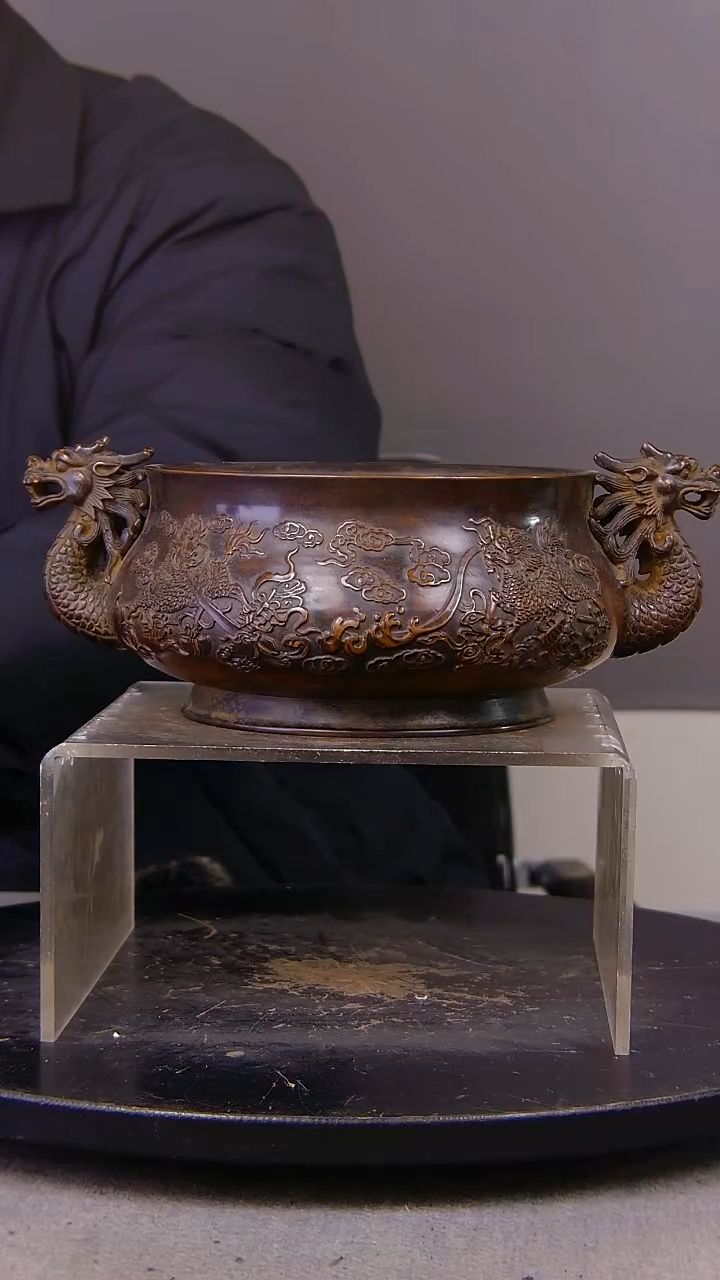 不**念山水铜缘紫铜香炉结缘1111