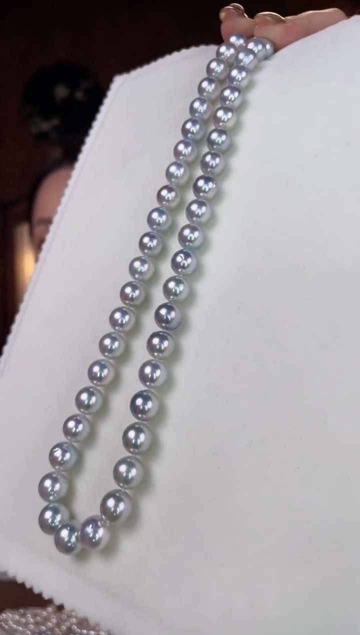 【闪购商品】海水珍珠项链14K金镶嵌真多麻9-10mm