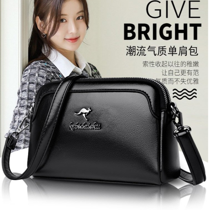 【长20高15厚7】时尚洋气简约单肩斜挎复古手机包黑色8007