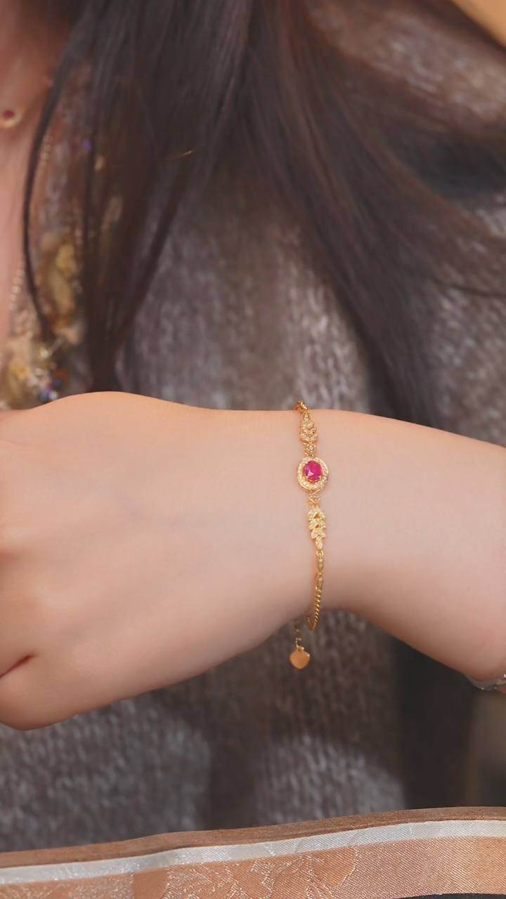 【闪购商品】红宝石手链18K金镶嵌（0.55ct）@@U7371