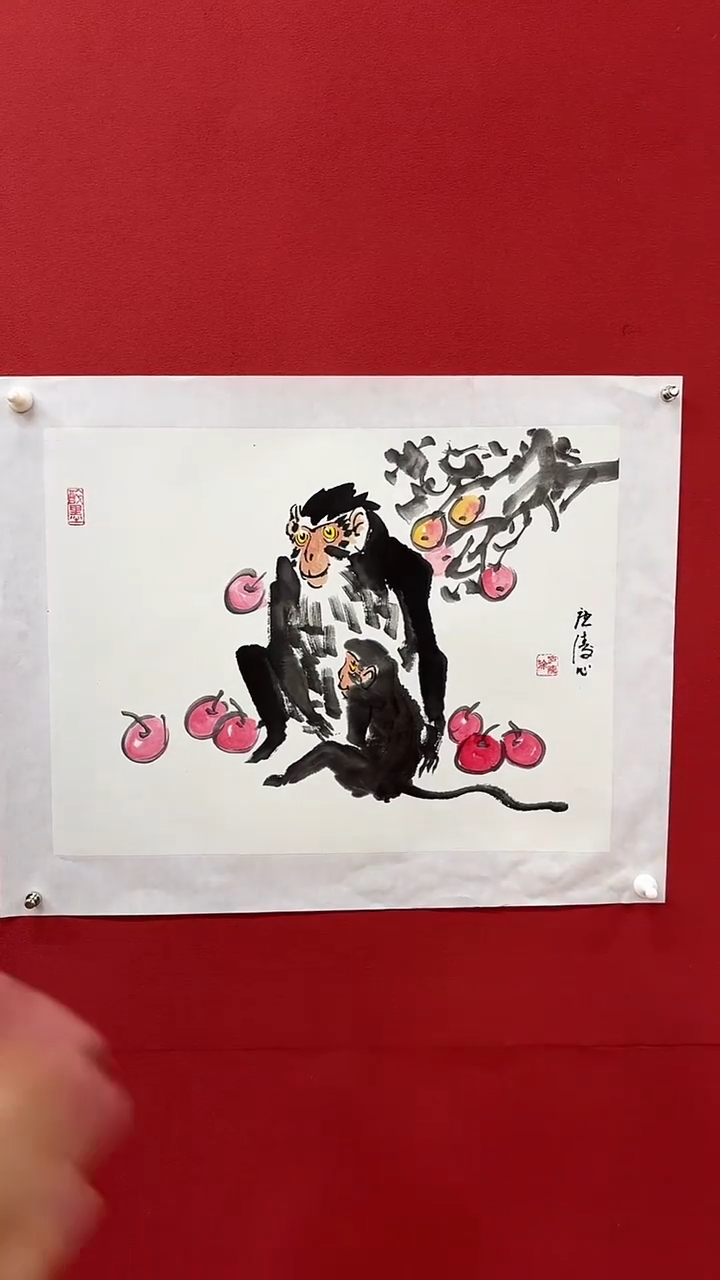 国画徐庐陵精品灵猴1.5平尺
