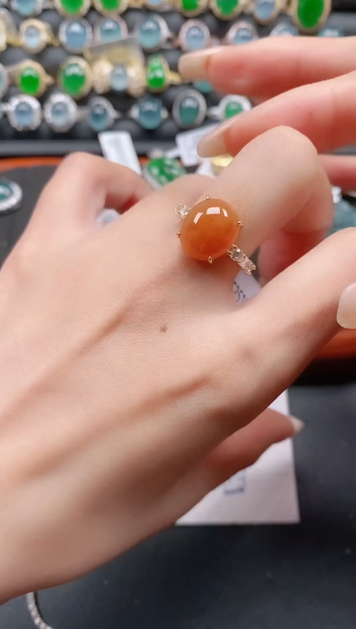 银S925镶嵌戒指翡翠111