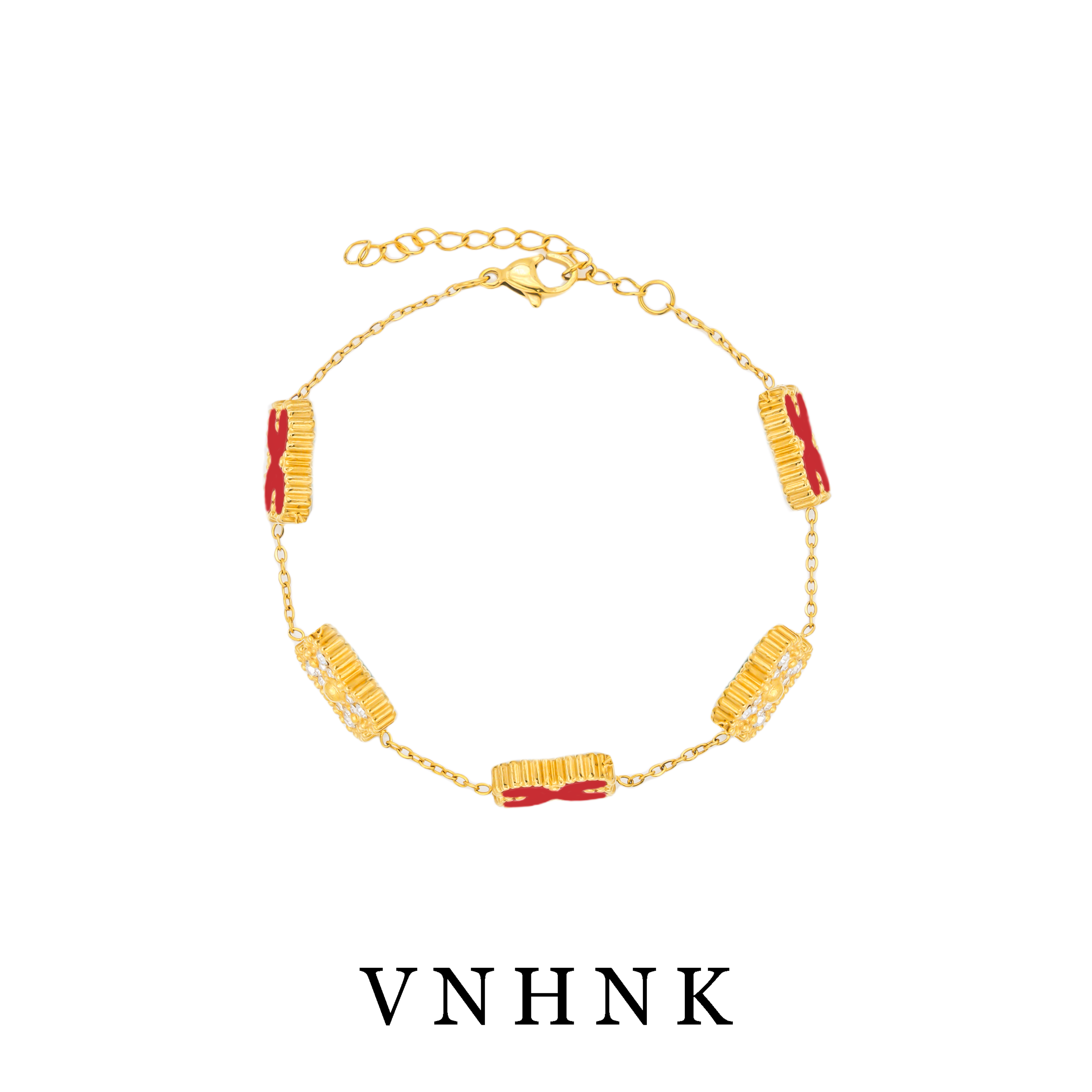 钛钢手链 美可儿   M526   金色精致小众时尚气质手链