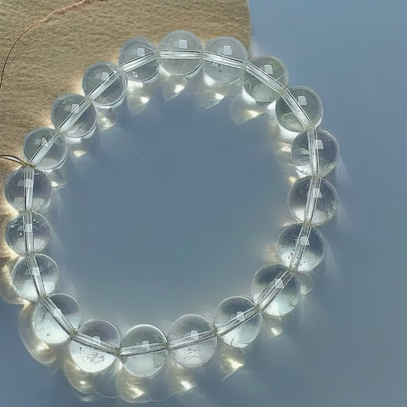 天然精品绿水晶手串手链主石10mm