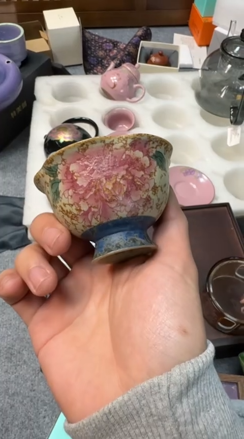 摆件陶茶具茶具茶具火石杯