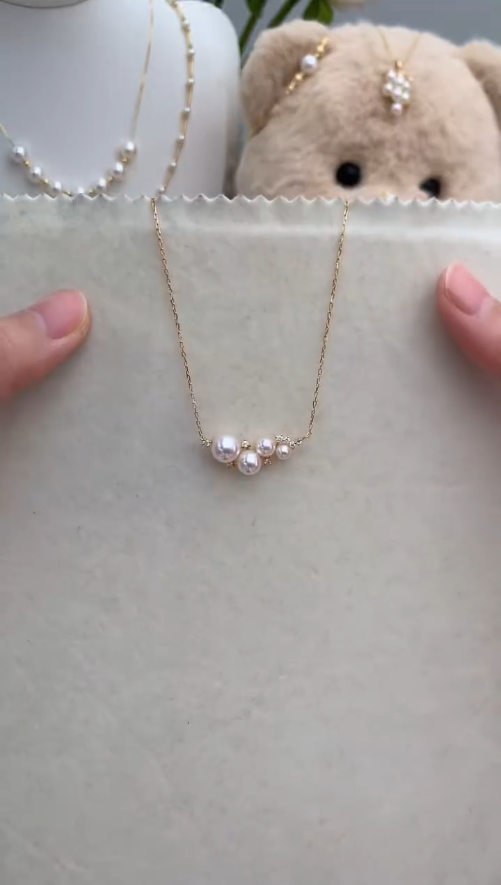 【闪购商品】海水珍珠项链18K金镶嵌akoya特选设计款