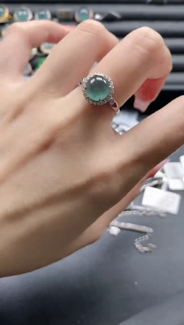 【闪购商品】翡翠戒指银S925镶嵌1111-