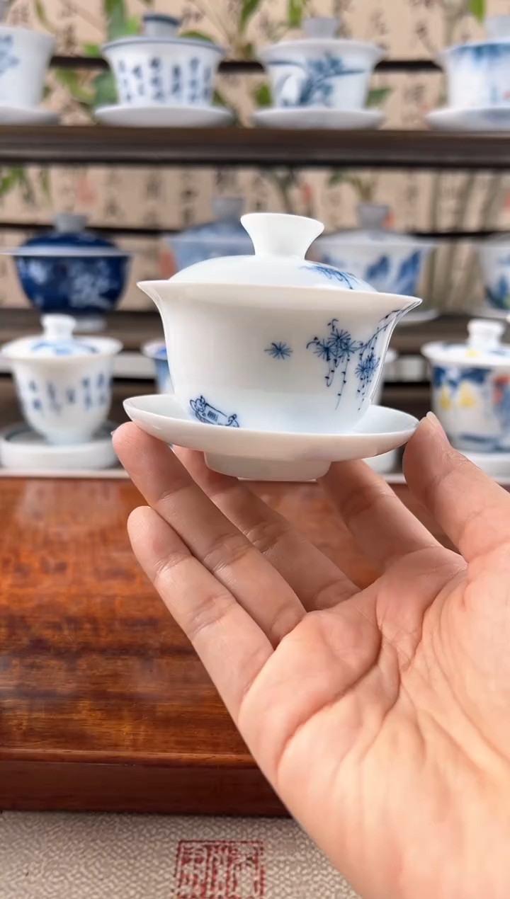 全品松下雅集80ml三才盖碗