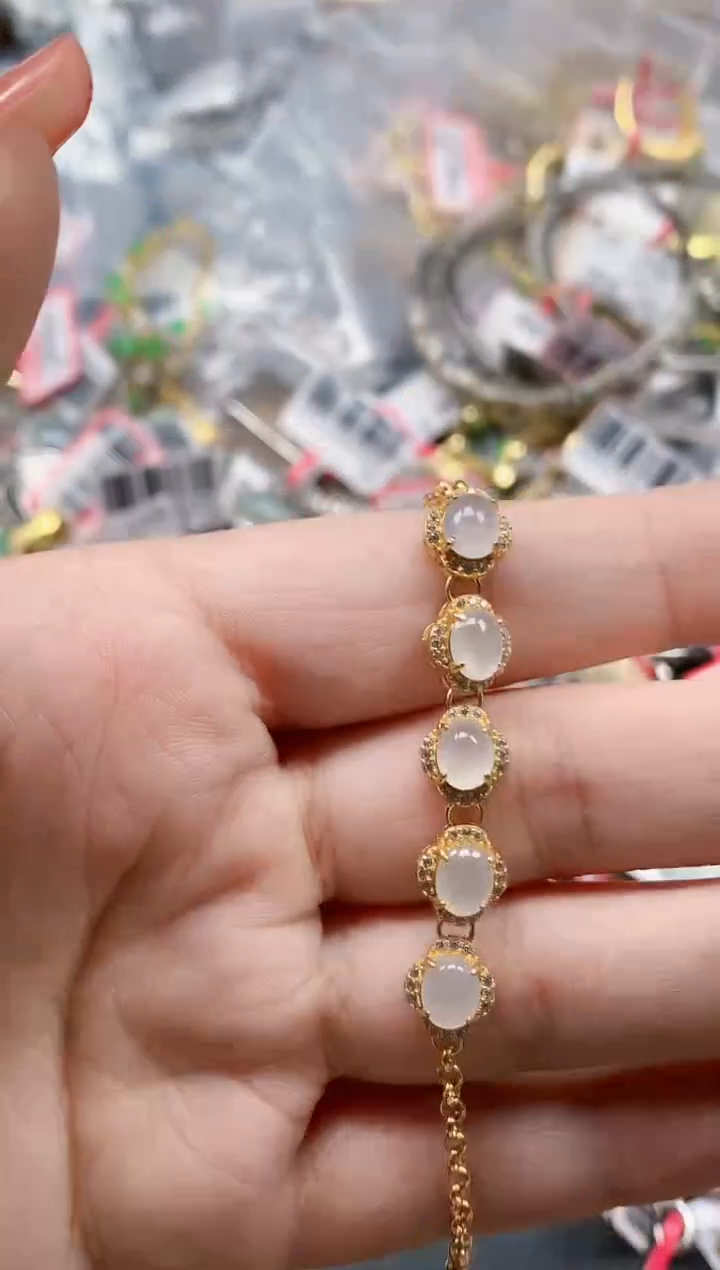 银S925镶嵌戒指翡翠天然A货缅甸翡翠