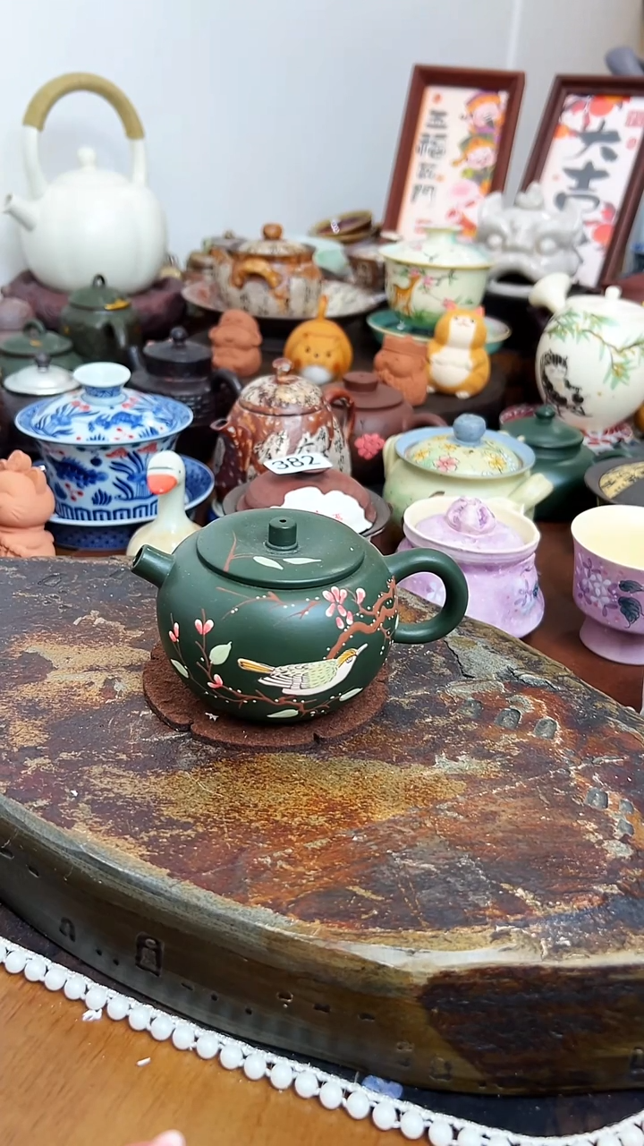  【茶瓷物语】手工手绘茶壶