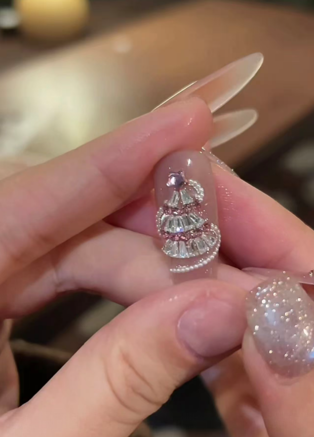 【圣诞冰铃】Cheer-ego夏天纯手工高品质穿戴甲C519（预售）